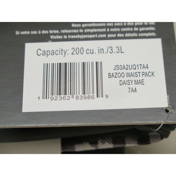 JanSport JS0A2UQ17A4 Bazoo Waist Pack Bag DAISY MAE Clip-Fastened 3.3L $35 - Picture 6 of 6